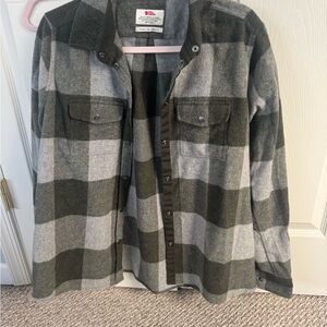 Fjallraven Green and Gray Plaid Button Down Shirt